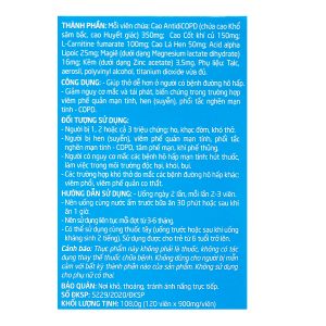 Bảo Khí Khang hỗ trợ các bệnh đường hô hấp hộp 120 viên