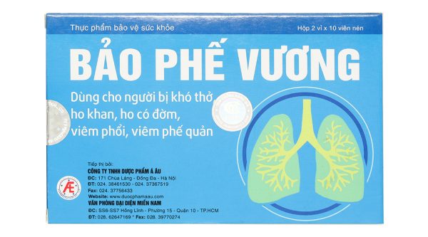 Bảo Phế Vương hỗ trợ thanh phế, giảm đờm, giảm ho hộp 20 viên