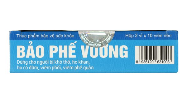 Bảo Phế Vương hỗ trợ thanh phế, giảm đờm, giảm ho hộp 20 viên