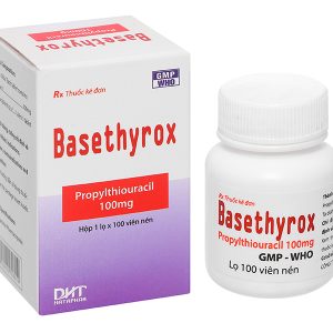 Basethyrox 100mg trị tăng năng tuyến giáp lọ 100 viên