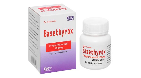 Basethyrox 100mg trị tăng năng tuyến giáp lọ 100 viên