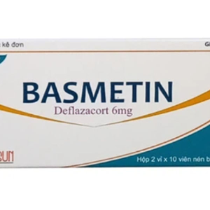 Basmetin 6mg điều trị hen phế quản, viêm khớp dạng thấp (2 vỉ x 10 viên)