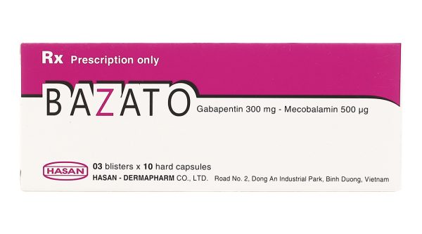 Bazato trị các triệu chứng đau thần kinh (3 vỉ x 10 viên)