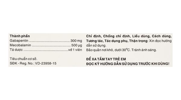Bazato trị các triệu chứng đau thần kinh (3 vỉ x 10 viên)