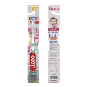 Bàn chải cho bé trên 5 tuổi Lipzo Kids 2 lông mềm vỉ 1 cây