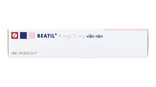 Beatil 4mg/5mg trị tăng huyết áp, mạch vành (3 vỉ x 10 viên)