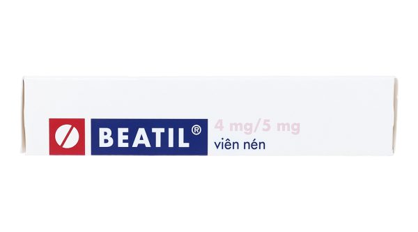 Beatil 4mg/5mg trị tăng huyết áp, mạch vành (3 vỉ x 10 viên)