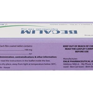 Becalim 100mg điều trị tăng triglycerid, tăng lipid máu (3 vỉ x 10 viên)