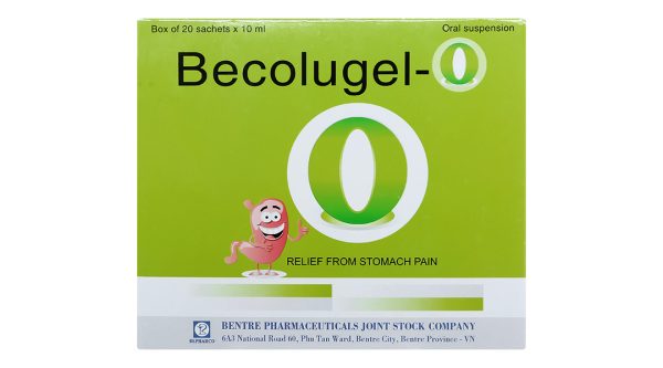 Hỗn dịch uống Becolugel-O giảm đau do viêm loét dạ dày, tá tràng (20 gói x 10ml)