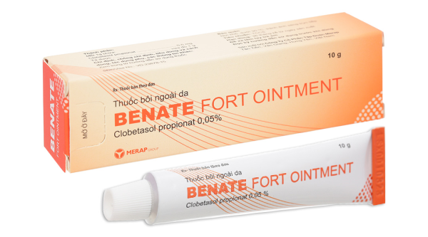 Thuốc mỡ bôi da Benate Fort Ointment 0,05% giảm viêm và ngứa da tuýp 10g