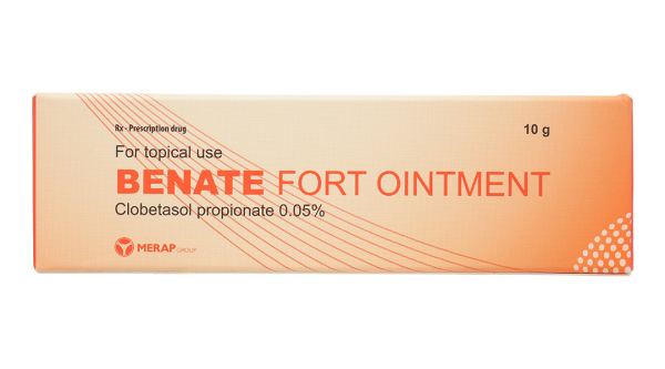 Thuốc mỡ bôi da Benate Fort Ointment 0,05% giảm viêm và ngứa da tuýp 10g