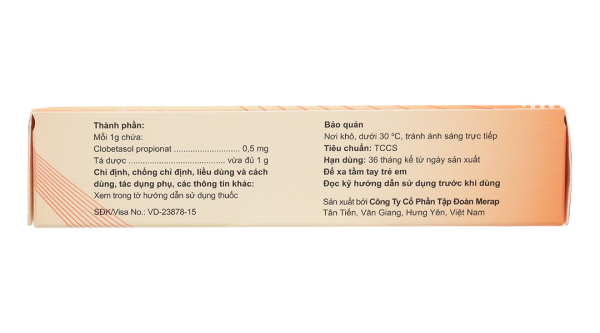 Thuốc mỡ bôi da Benate Fort Ointment 0,05% giảm viêm và ngứa da tuýp 10g