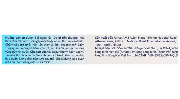 Kem Bepanthen Balm ngừa hăm tã, kích ứng da cho bé tuýp 30g