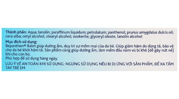 Kem Bepanthen Balm ngừa hăm tã, kích ứng da cho bé tuýp 30g