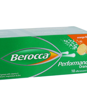 Viên nén sủi bọt Berocca Performance trị thiếu hụt vitamin B, C tuýp 10 viên