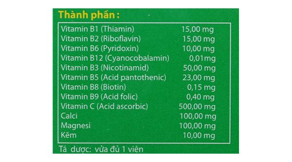 Viên nén sủi bọt Berocca Performance trị thiếu hụt vitamin B, C tuýp 10 viên