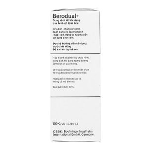 Dung dịch xịt khí dung Berodual trị tắc nghẽn phổi mãn tính chai 200 liều xịt
