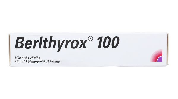 Berlthyrox 100 trị bệnh lý tuyến giáp (4 vỉ x 25 viên)