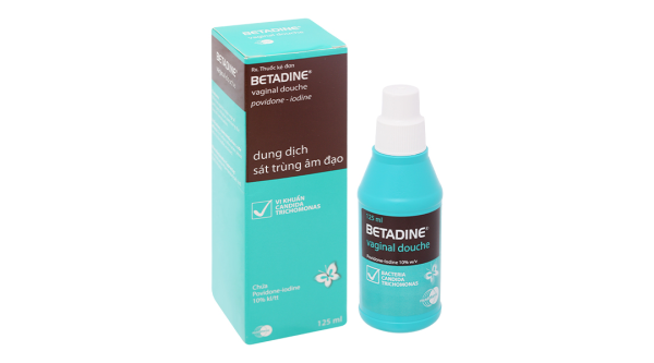 Dung dịch Betadine Vaginal Douche 10% hỗ trợ trị nhiễm khuẩn âm đạo chai 125ml