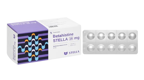 Betahistine Stella 16mg điều trị hội chứng Meniere, chóng mặt, ù tai (10 vỉ x 10 viên)