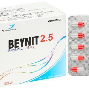 Beynit 2.5 điều trị tăng huyết áp, suy tim sung huyết (10 vỉ x 10 viên)