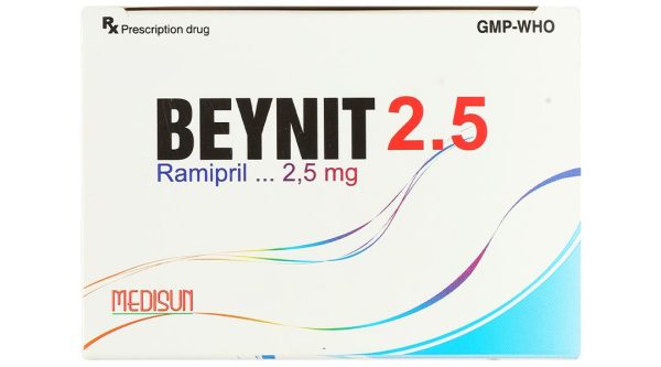 Beynit 2.5 điều trị tăng huyết áp, suy tim sung huyết (10 vỉ x 10 viên)