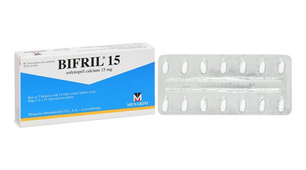 Bifril 15 điều trị tăng huyết áp, nhồi máu cơ tim (2 vỉ x 14 viên)