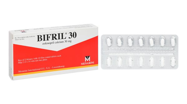 Bifril 30 điều trị tăng huyết áp, nhồi máu cơ tim (2 vỉ x 14 viên)
