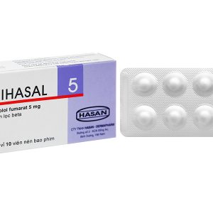 Bihasal 5 trị tăng huyết áp, đau thắt ngực (3 vỉ x 10 viên)