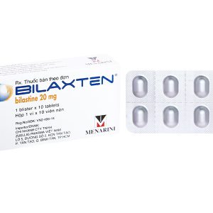 Bilaxten 20mg trị viêm mũi dị ứng, mày đay (1 vỉ x 10 viên)