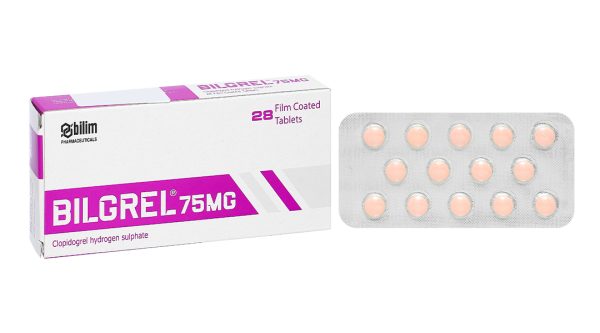 Bilgrel 75mg phòng ngừa các biến cố huyết khối do xơ vữa động mạch (2 vỉ x 14 viên)