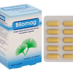 Bilomag 80mg trị rối loạn tuần hoàn máu não và ngoại biên (6 vỉ x 10 viên)