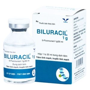 Dung dịch tiêm Biluracil 1g/20ml điều trị carcinom vú, dạ dày, đại tràng chai 20ml