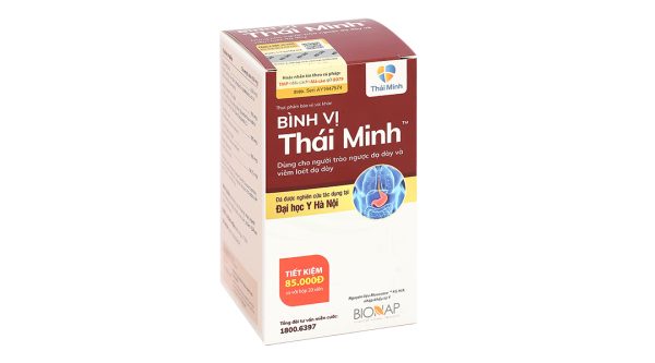 Bình Vị Thái Minh hỗ trợ giảm viêm loét dạ dày lọ 80 viên