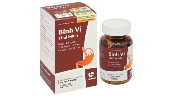 Bình Vị Thái Minh hỗ trợ giảm viêm loét dạ dày lọ 80 viên