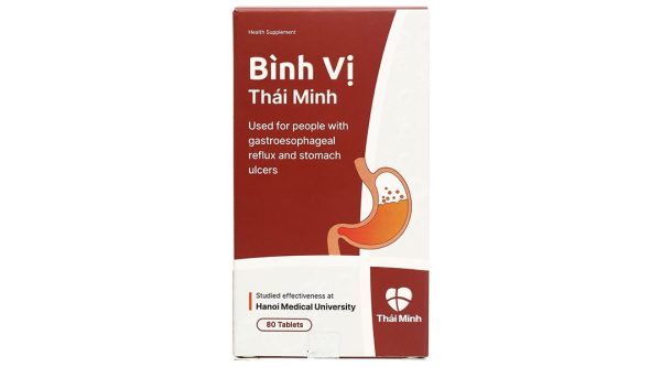 Bình Vị Thái Minh hỗ trợ giảm viêm loét dạ dày lọ 80 viên