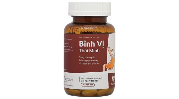 Bình Vị Thái Minh hỗ trợ giảm viêm loét dạ dày lọ 80 viên