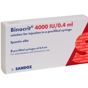 Dung dịch tiêm truyền Binocrit 4000IU/0.4 ml trị bệnh thiếu máu (6 bơm tiêm x 0.4ml)
