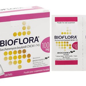 Bột pha hỗn dịch uống Bioflora 100mg ngừa và điều trị tiêu chảy hộp 20 gói