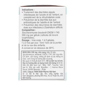 Bioflora 200mg trị và ngừa tiêu chảy lọ 10 viên