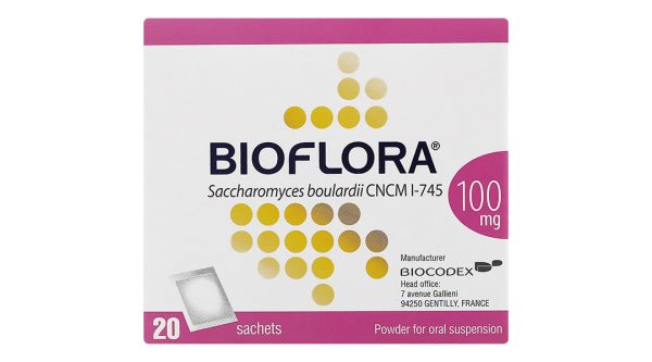 Bột pha hỗn dịch uống Bioflora 100mg ngừa và điều trị tiêu chảy hộp 20 gói