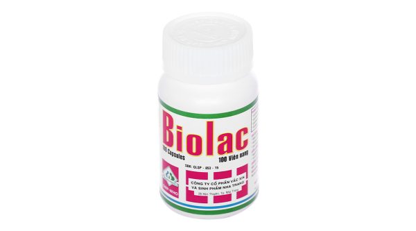 Biolac trị tiêu chảy, táo bón, viêm ruột cấp và mạn tính lọ 100 viên