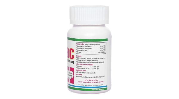 Biolac trị tiêu chảy, táo bón, viêm ruột cấp và mạn tính lọ 100 viên