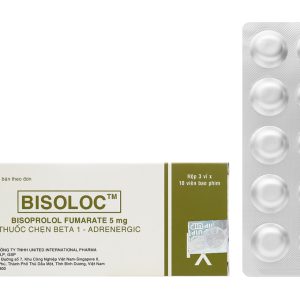 Bisoloc 5mg trị tăng huyết áp, suy tim (3 vỉ x 10 viên)