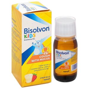 Siro Bisolvon Kids 4mg/5ml làm loãng đờm trong các bệnh phế quản chai 60ml