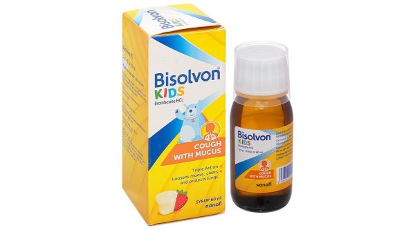 Siro Bisolvon Kids 4mg/5ml làm loãng đờm trong các bệnh phế quản chai 60ml