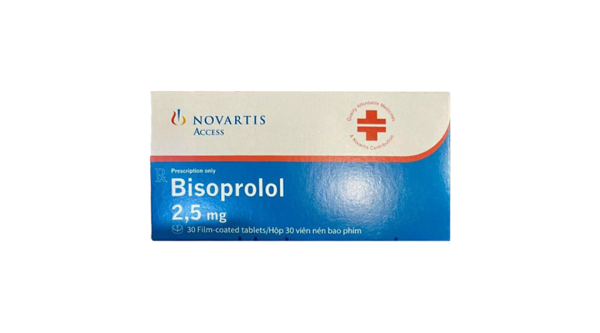 Bisoprolol Novartis 2.5mg trị tăng huyết áp, đau thắt ngực (2 vỉ x 15 viên)