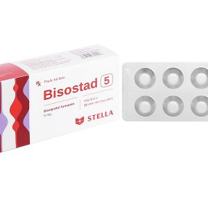 Bisostad 5 trị tăng huyết áp, đau thắt ngực, suy tim (3 vỉ x 10 viên)
