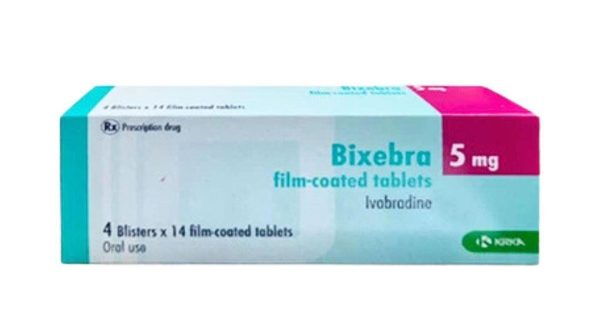 Bixebra 5mg điều trị triệu chứng đau thắt ngực (4 vỉ x 14 viên)