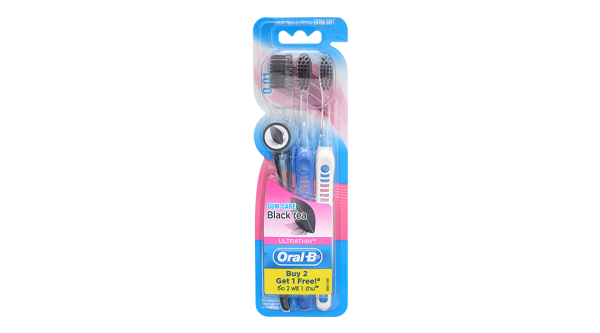 Bàn chải đánh răng Oral-B trà đen siêu mềm mảnh vỉ 3 cây